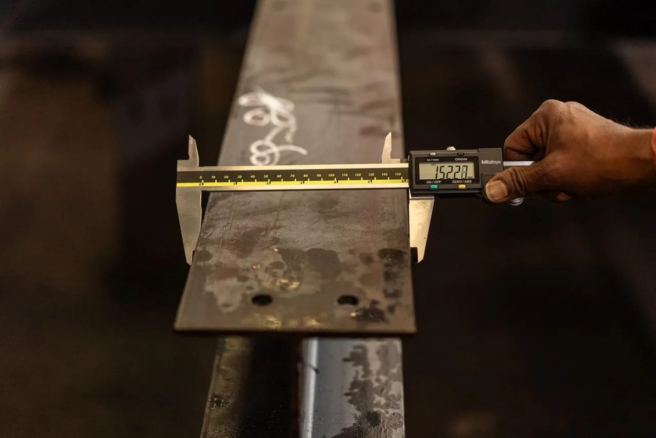 Quality inspection at an ISO 9001 certified industrial facility